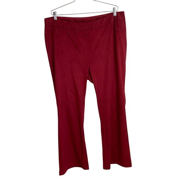Soft Surroundings Women Faux Suede Bootcut Pants size 1X - Picture 1 of 8